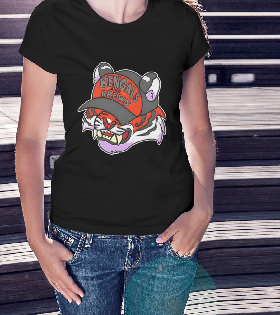 Bengals And Brews Cincinnati Tiger Fan Gear T-Shirt