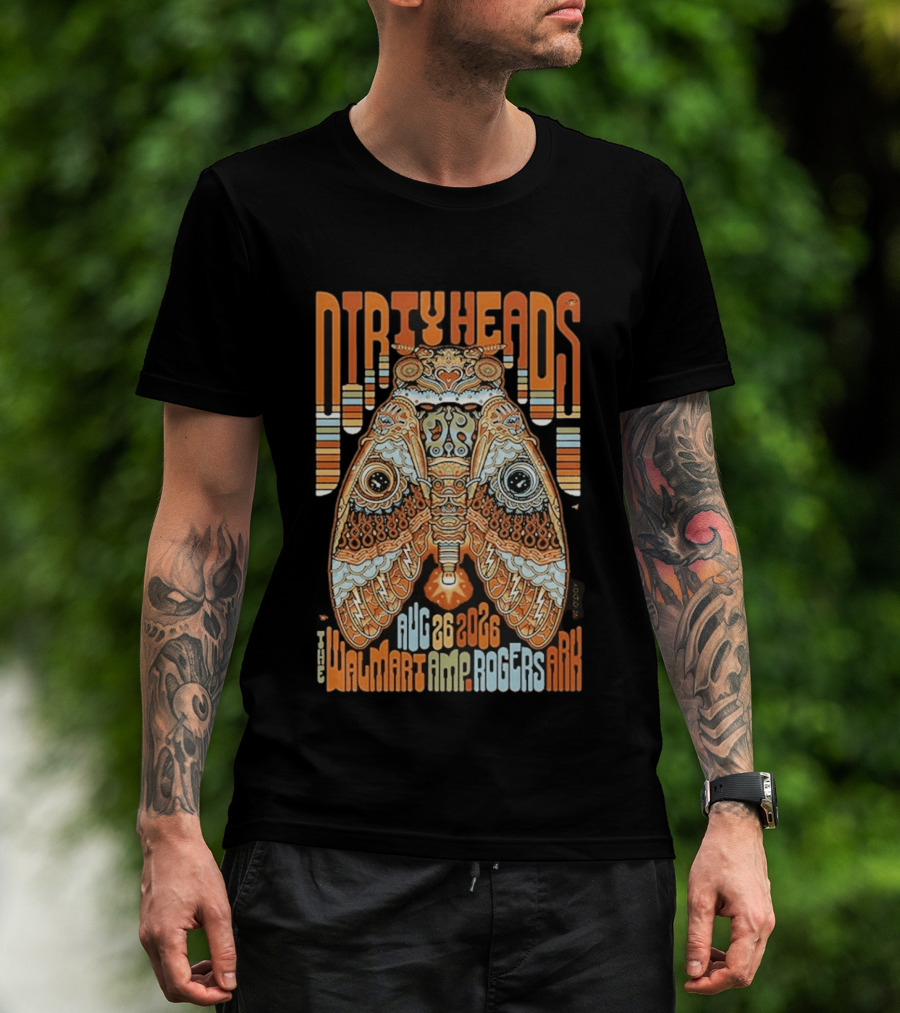 Dirty Heads August 26 2026 Walmart AMP Rogers AR Butterfly T-Shirt