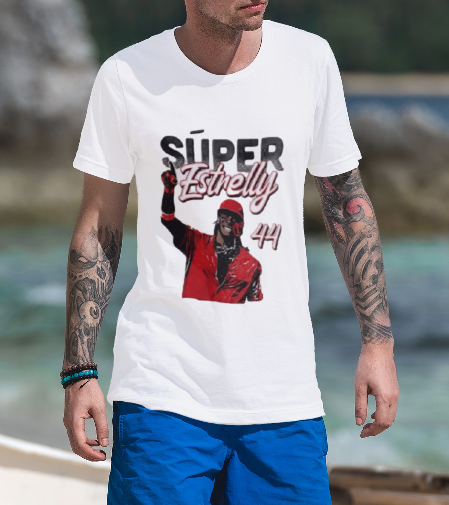 Elly De La Cruz Súper Estrelly 44 Cincinnati Reds T-Shirt
