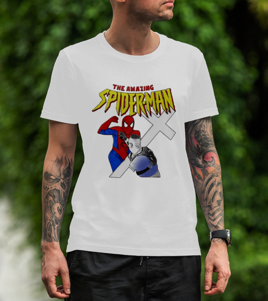 The Amazing Spider Man Vs Jake Lang Comic Style Showdown T-Shirt