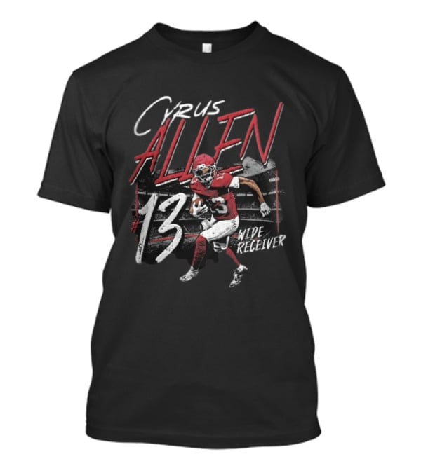 Cyrus Allen 13 Wide Receiver Football Player Running Stadium T-Shirt