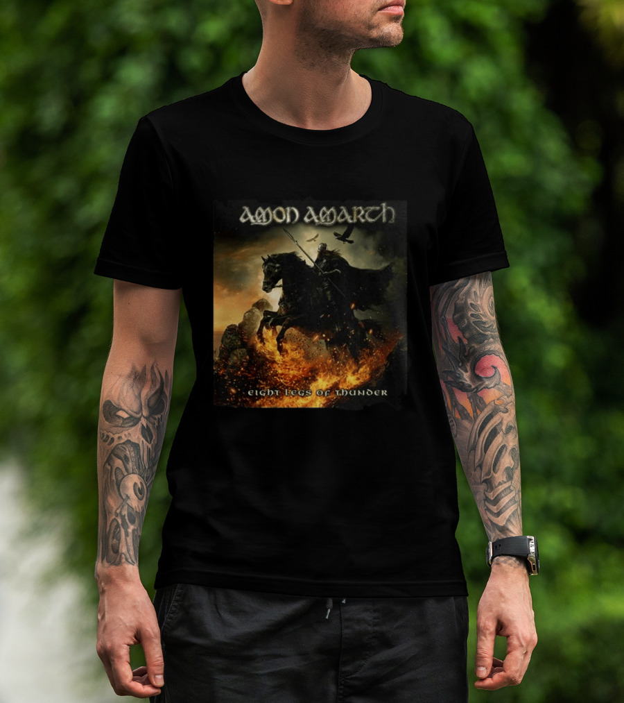 Amon Amarth Eight Legs Of Thunder New Single Viking Warrior Album Cover T-Shirt