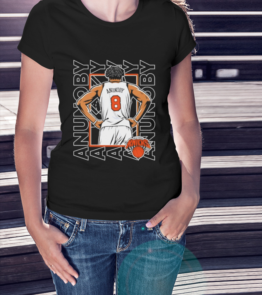 Anunoby New York Number 8 Basketball Player Knicks T-Shirt