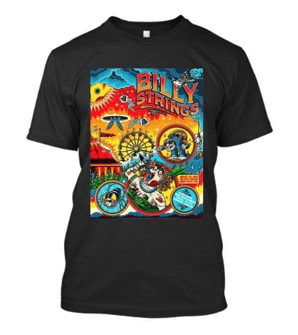 Billy Strings Ionia Freak Fair 2026 Night 2 Ionia MI August 29 UFO Carnival Extravaganza Ferris Wheel T-Shirt