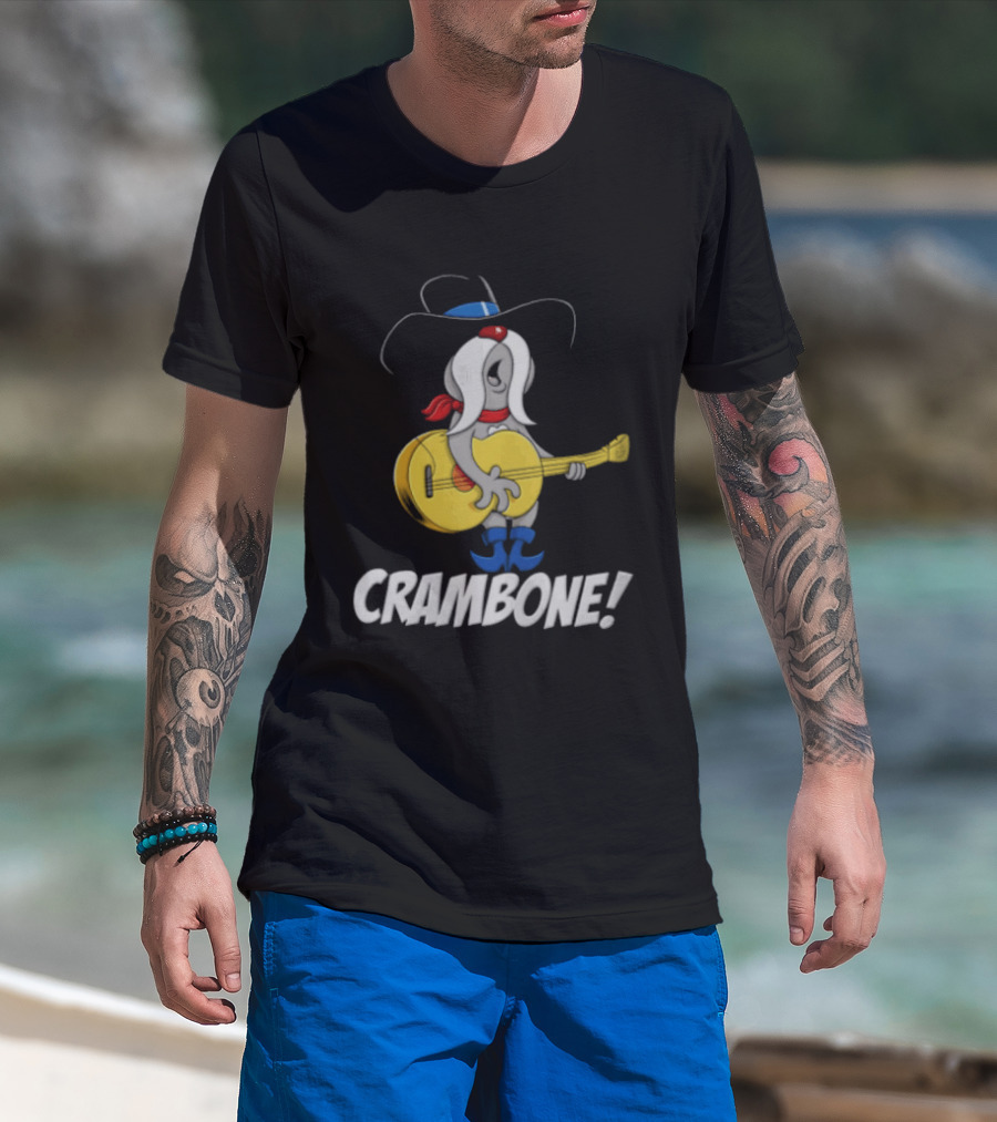 Crambone Guitar Playing Character With Cowboy Hat And Boots T-Shirt