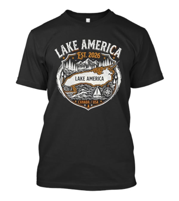 Lake America Est. 2026 Canada USA Adventure T-Shirt