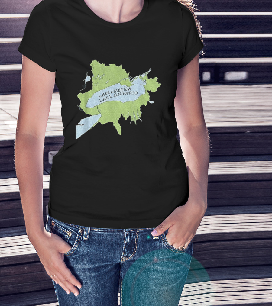 Lake America Lake Ontario Geography Humor Map T-Shirt