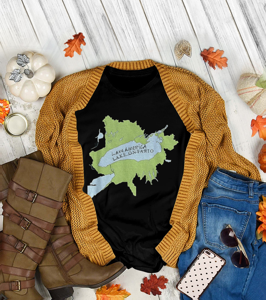 Lake America Lake Ontario Geography Humor Map T-Shirt