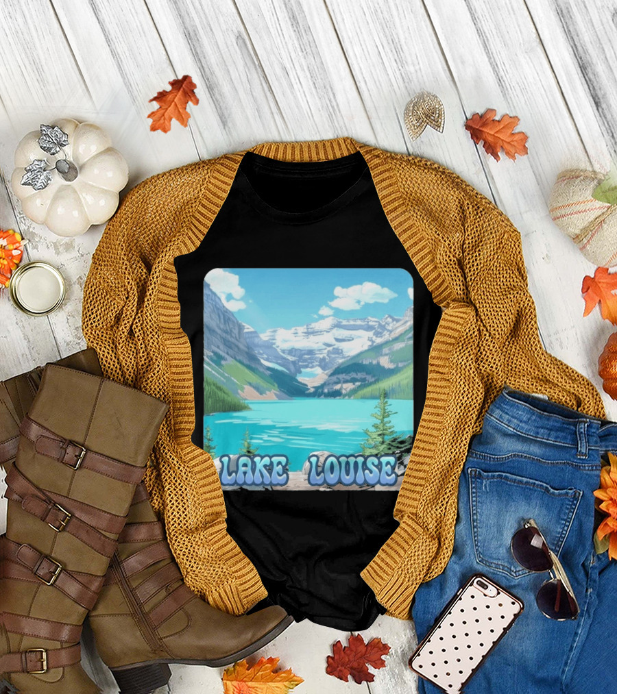 Lake Louise Canada Scenic Mountain Lake View T-Shirt