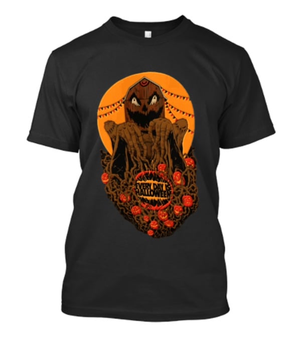 Every Day Is Halloween 2026 Creepy Pumpkin Monster With Tentacles And Bats T-Shirt