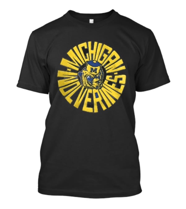 Michigan Wolverines NCAA Sailor Cap Radial Vintage Look T-Shirt