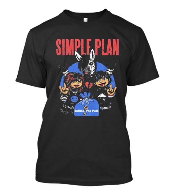 Simple Plan Quebec Pop Punk Passe Partout Mashup 2026 Black T-Shirt