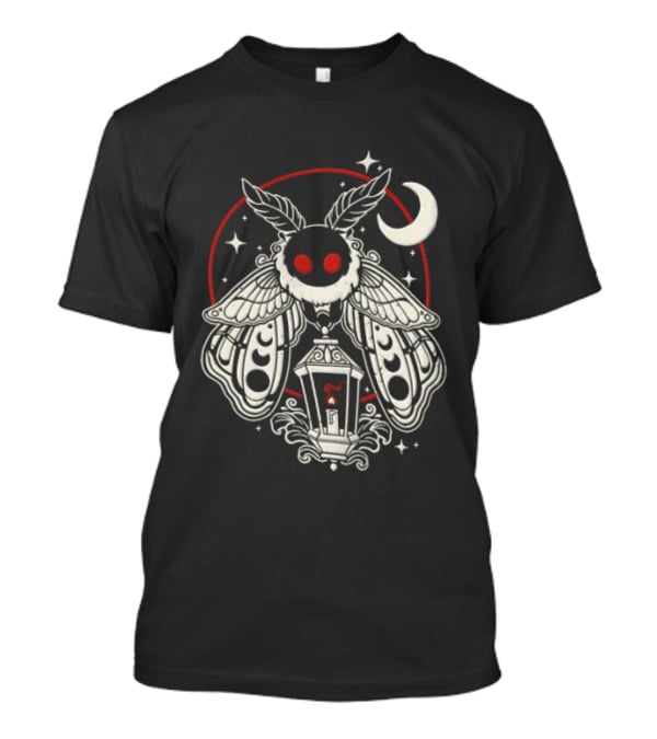 Mothman Lantern Moon Stars T-Shirt