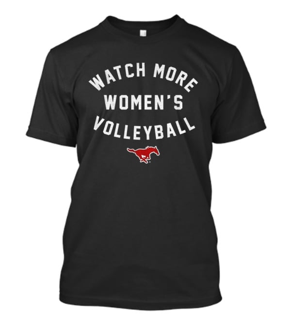SMU Mustangs More Women's Volleyball Red Mustang T-Shirt