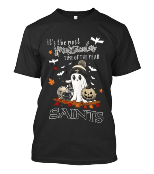 New Orleans Saints Halloween Spooktacular Ghost Helmet Pumpkin T-Shirt