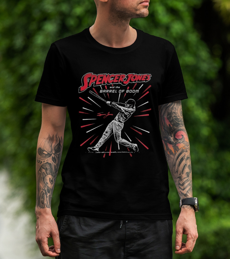 Spencer Jones And The Barrel Of Boom Baseball Player T-Shirt