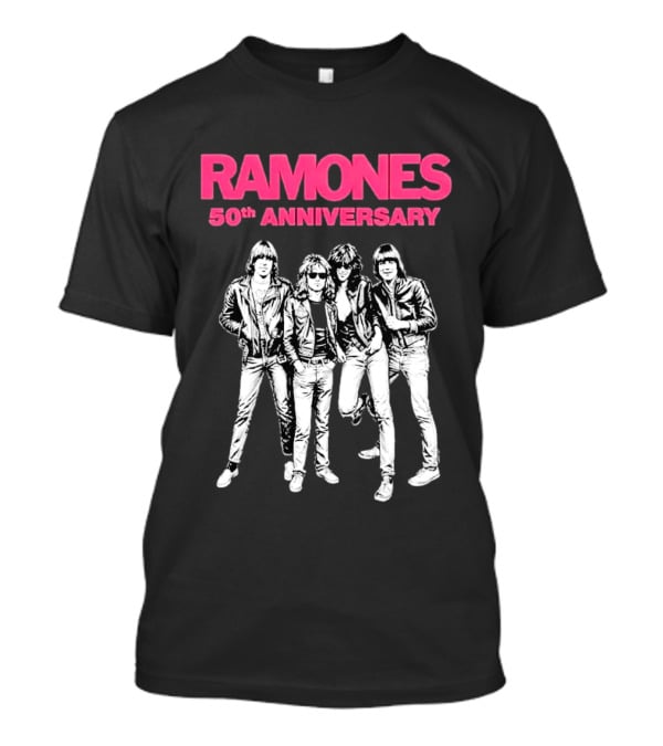 RAMONES 50th Anniversary August 30 2026 Hollywood Forever LA Black T-Shirt