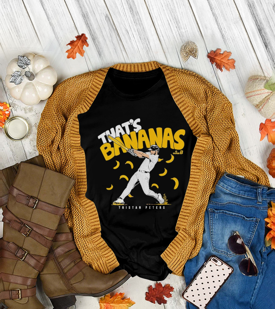 Tristan Peters That's Bananas Baseball Hitter With Bananas T-Shirt