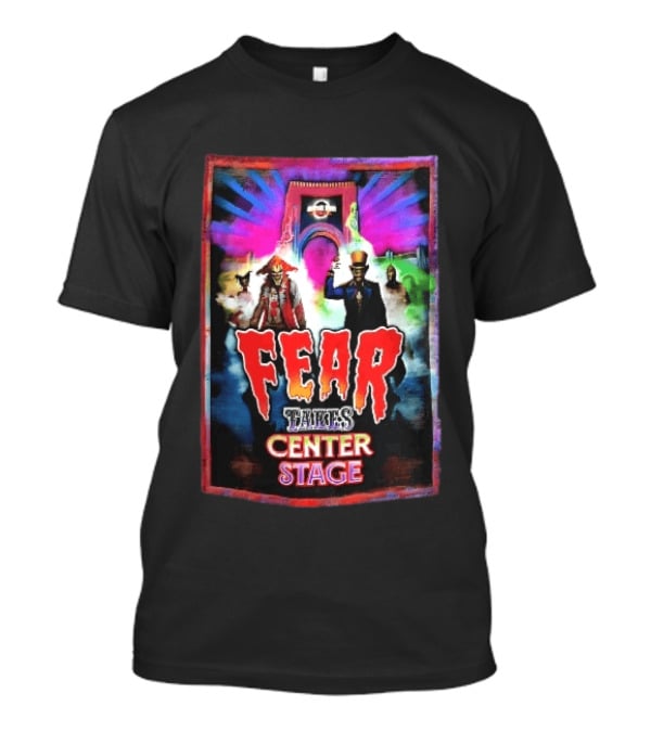 Universal Studios Fear Takes Center Stage Horror Characters Neon Archway Fog T-Shirt