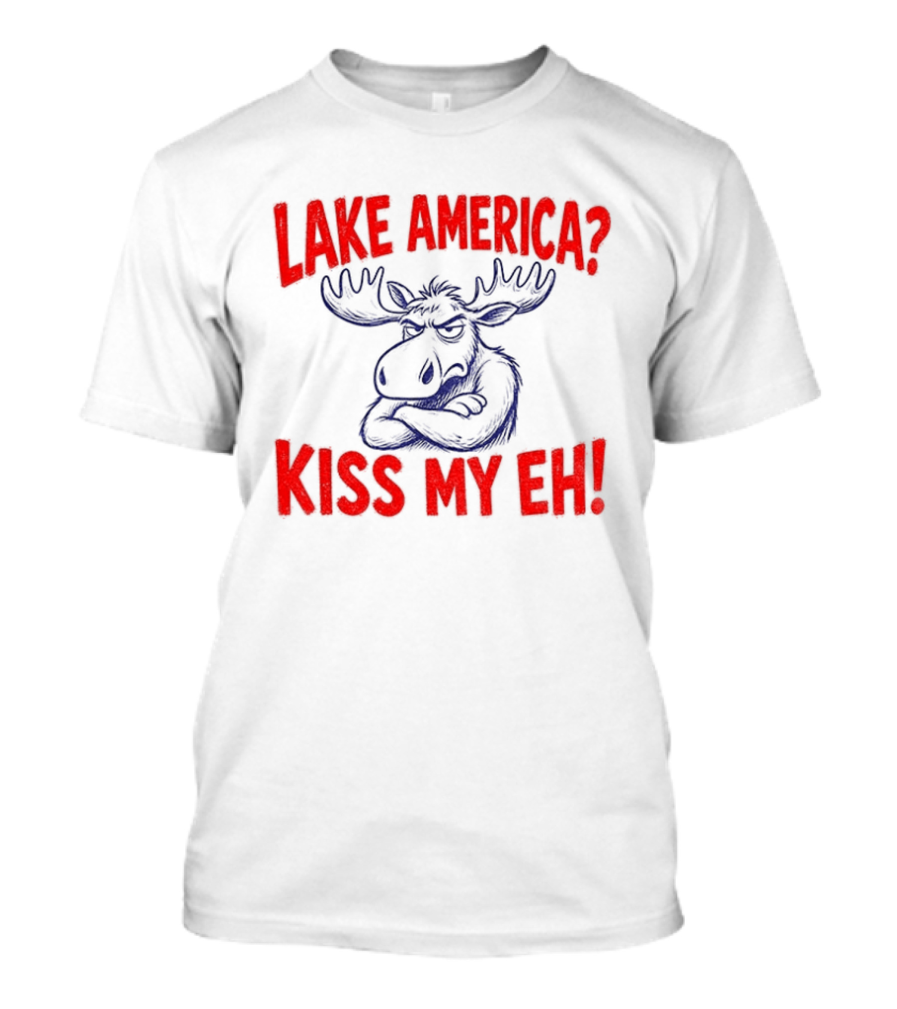 Lake America Moose Kiss My Eh Canada T-Shirt