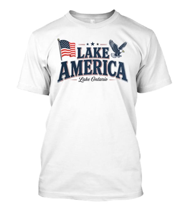 Lake America Lake Ontario Eagle American Flag Souvenir T-Shirt