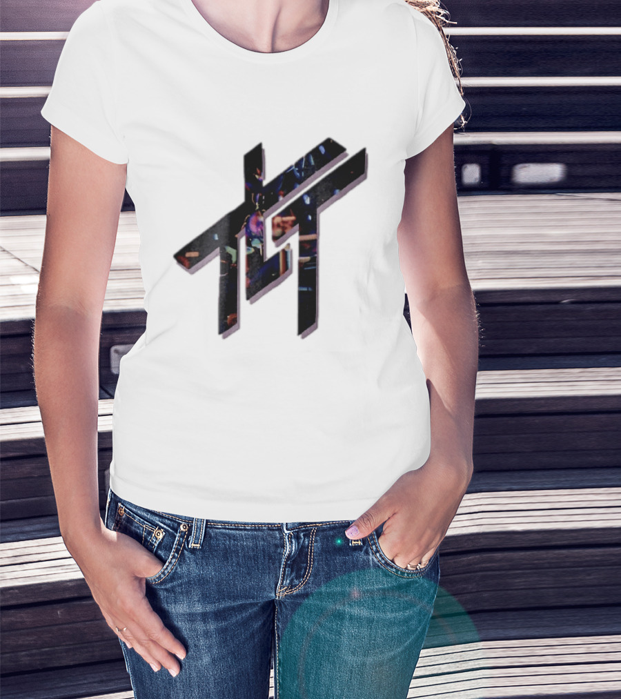 Living Tombstone Monogram Stage Lights 3D Purple Shadow T-Shirt