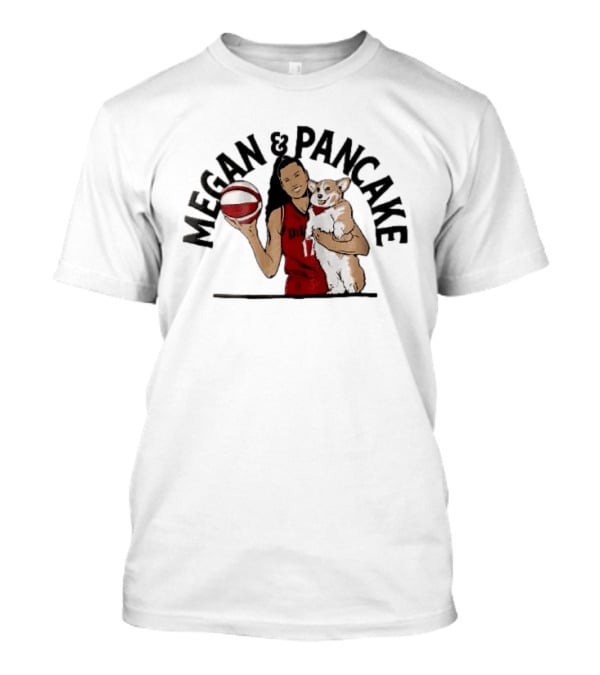 Megan And Pancake Basketball Player Holding Corgi Dog T-Shirt