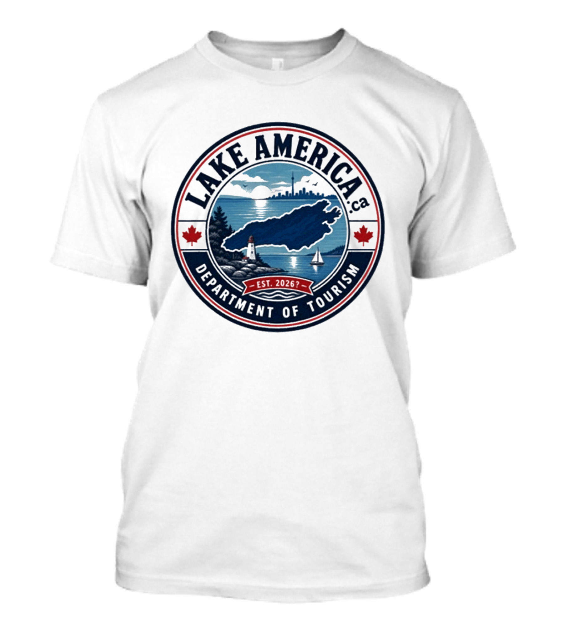 Lake America Department Of Tourism Scenic Adventure Est 2026 T-Shirt