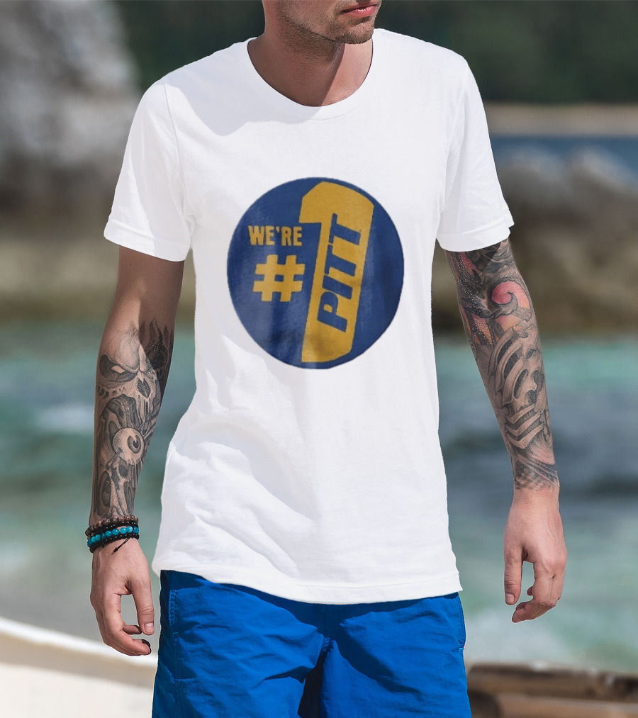 Pittsburgh Panthers Were Number 1 Pitt NCAA Yellow Blue T-Shirt