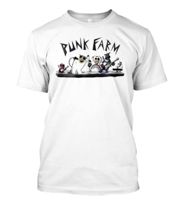 Punk Farm Cartoon Rock Band Animals Stage Jjk T-Shirt
