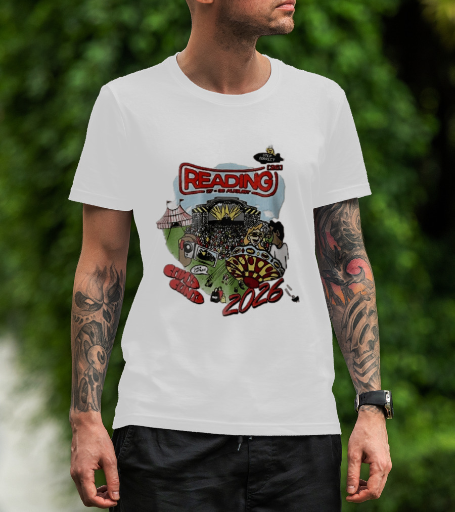 Reading 27 30 August 2026 Bycp Cartoon Crowd Concert Stage Ride Tent T-Shirt