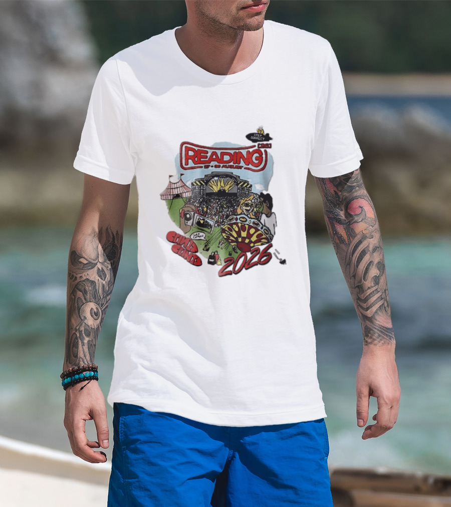 Reading 27 30 August 2026 Bycp Cartoon Crowd Concert Stage Ride Tent T-Shirt