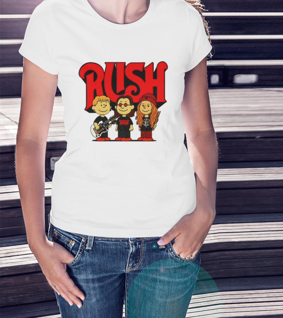 RUSH Band With Anika Nilles Classic Cartoon Characters T-Shirt