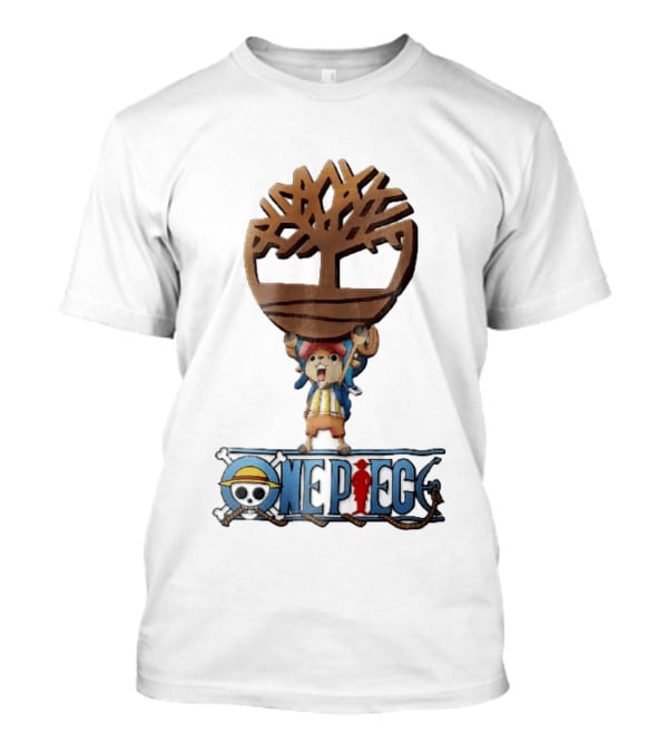 Timberland One Piece Reindeer Chopper Holding Wooden Tree T-Shirt