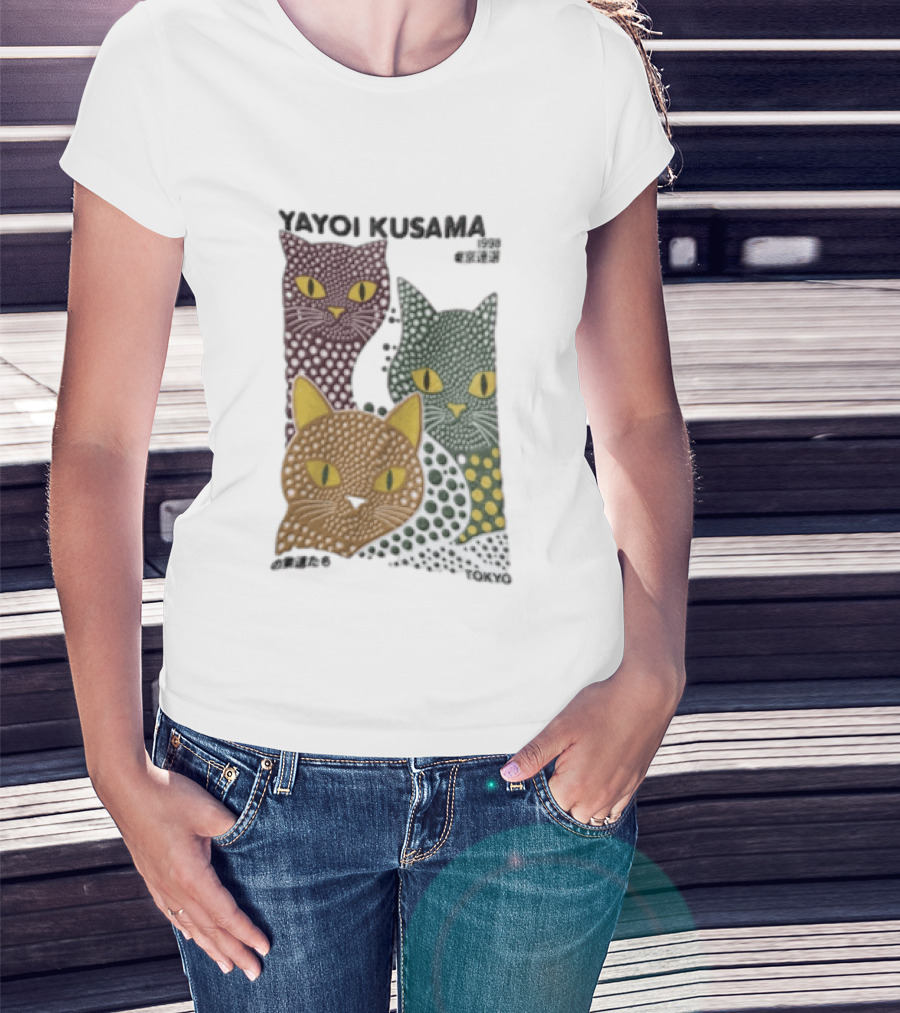 Yayoi Kusama Polka Dot Cats Tokyo T-Shirt