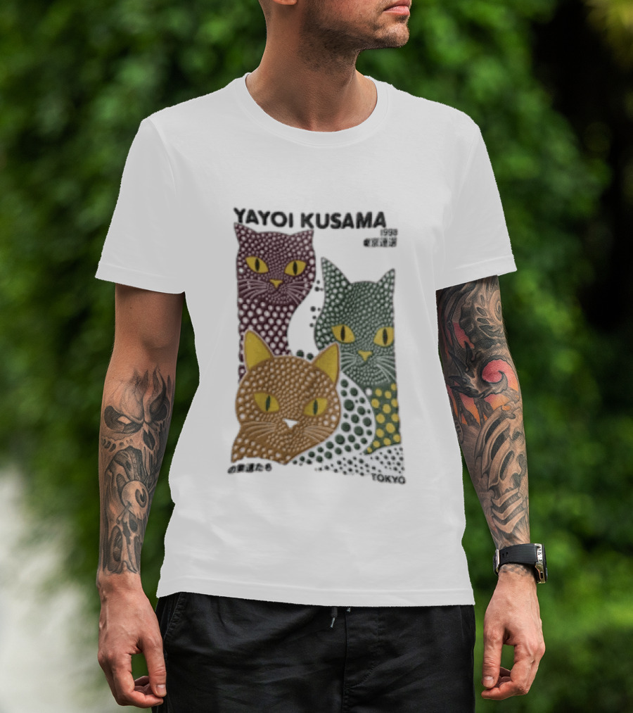 Yayoi Kusama Polka Dot Cats Tokyo T-Shirt