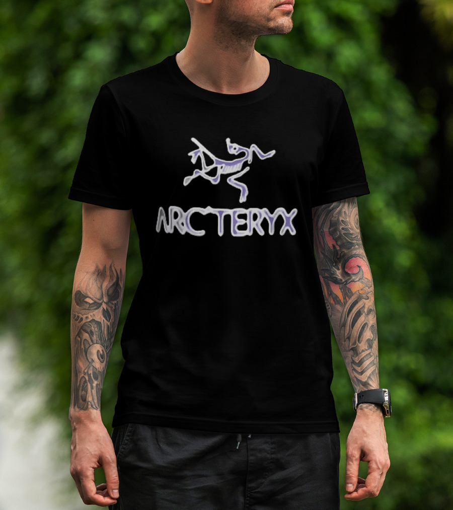 Arc'teryx Archaeopteryx Skeleton Purple White Liquid Distortion Y2K T-Shirt