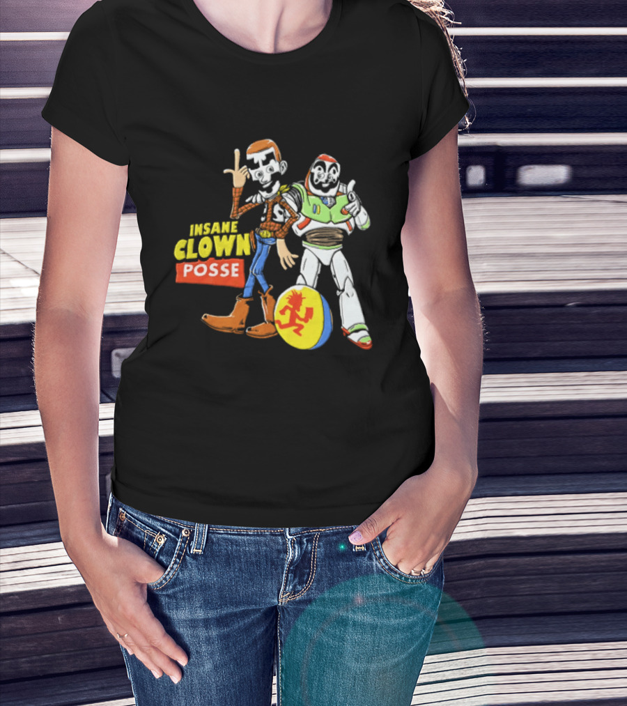 Insane Clown Posse Woody Buzz Lightyear Juggalo Pixar Ball T-Shirt