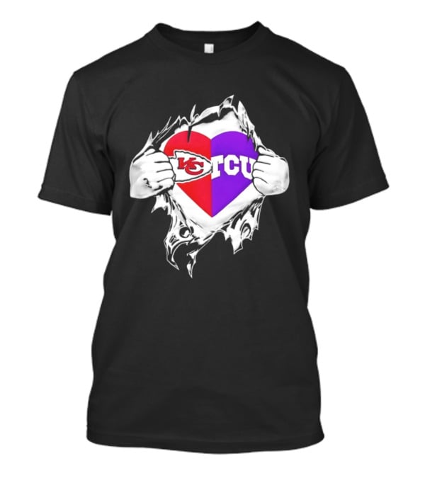 Kansas City Chiefs TCU Horned Frogs Heart Inside Me T-Shirt