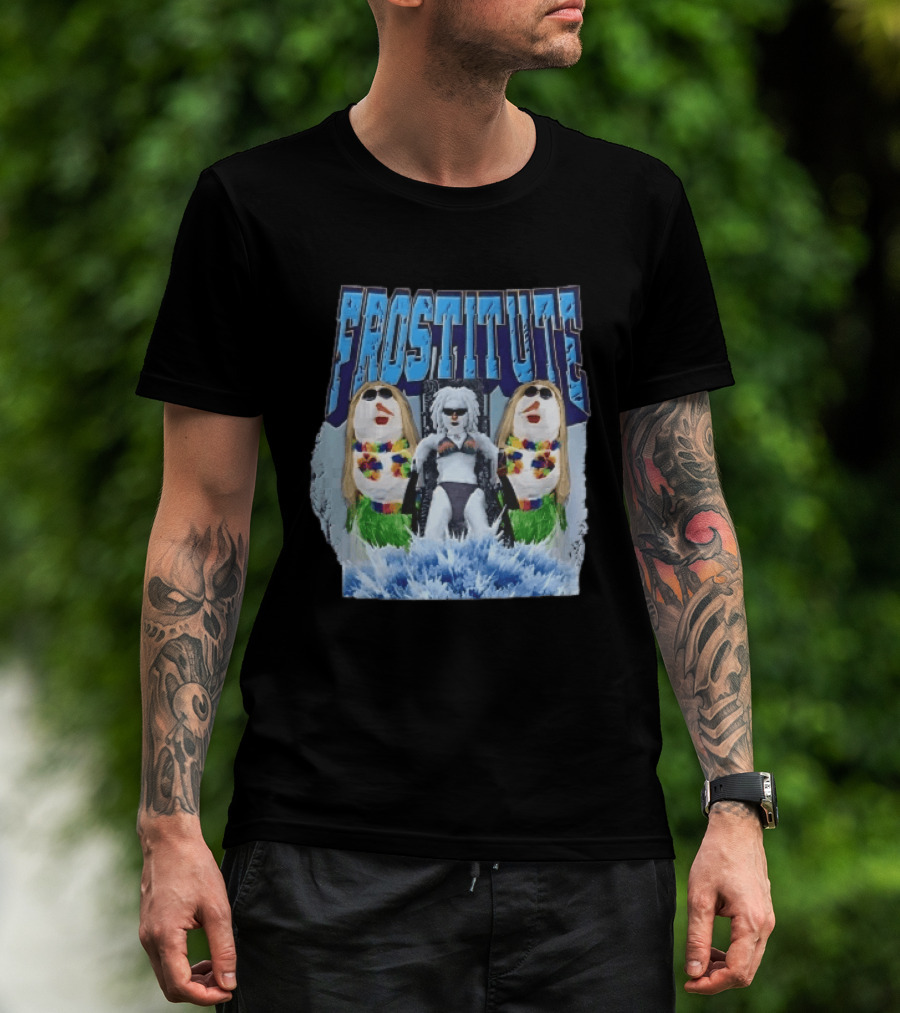 Frostitute Snowmen Bikini Wigs Sunglasses Ice Splash T-Shirt