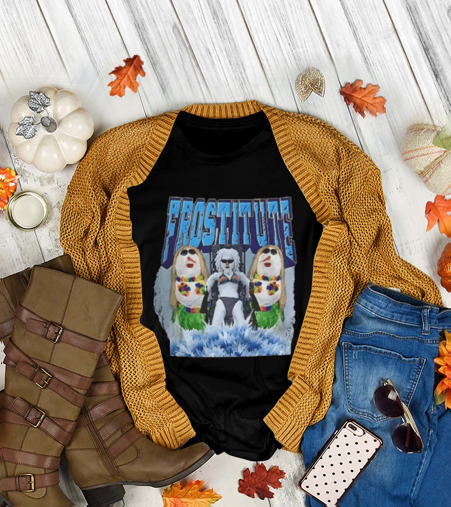 Frostitute Snowmen Bikini Wigs Sunglasses Ice Splash T-Shirt