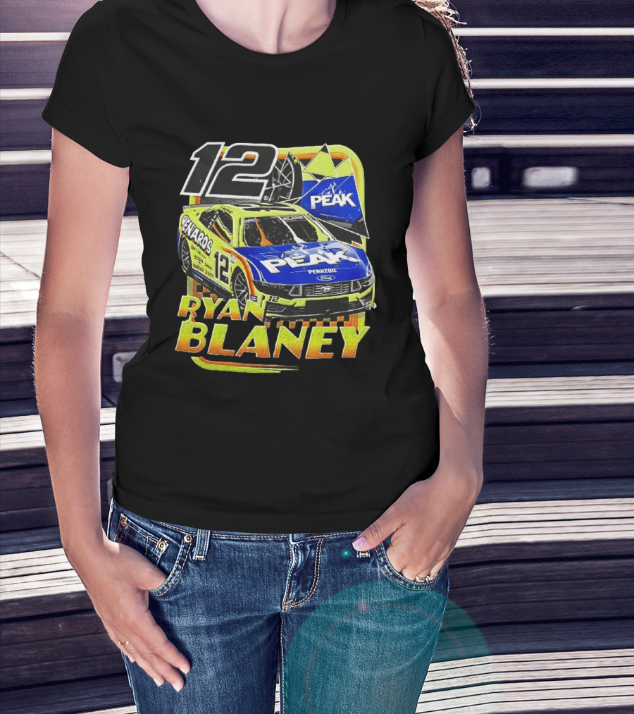 Ryan Blaney 12 Menards Car Peak Racing NASCAR T-Shirt