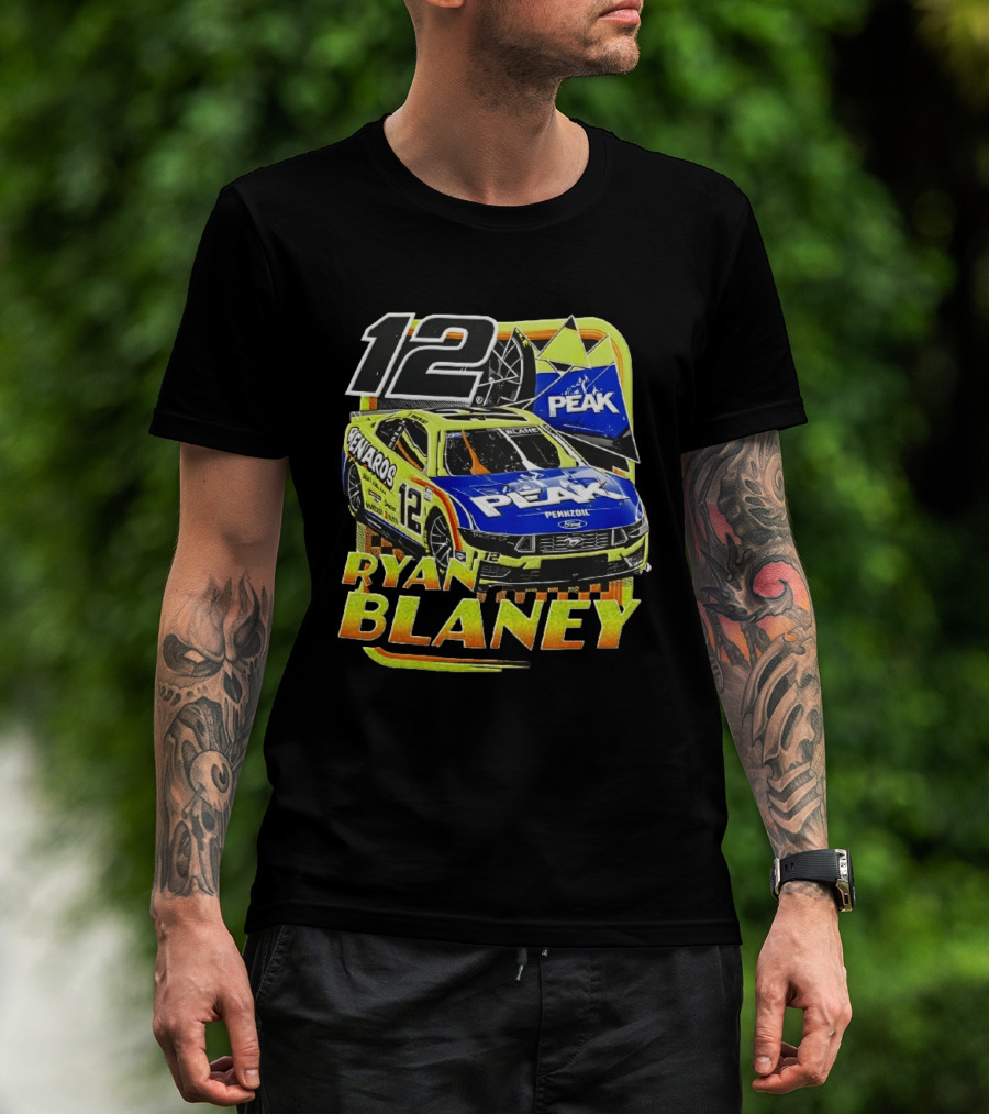 Ryan Blaney 12 Menards Car Peak Racing NASCAR T-Shirt