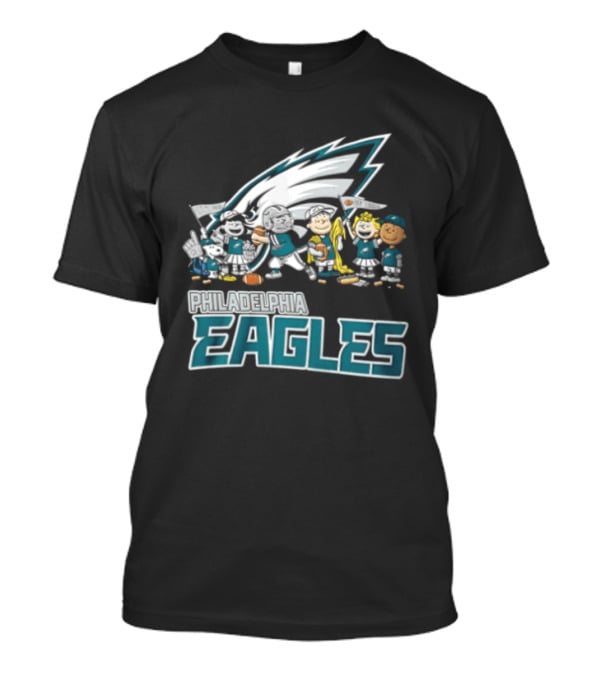 Philadelphia Eagles Charlie Brown Snoopy Cheerleaders Team T-Shirt