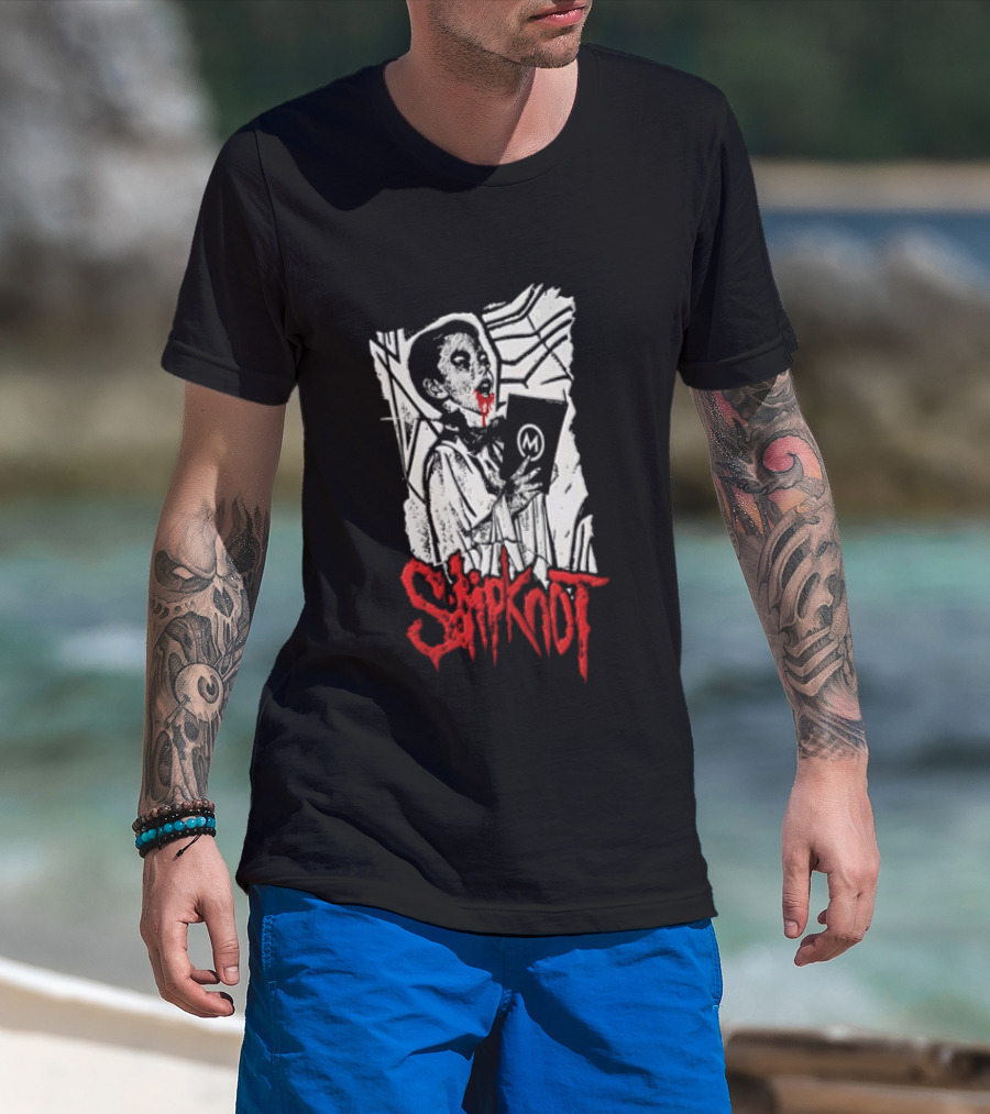 Slipknot Bloody Vampire Choir Horror Holding M Book T-Shirt