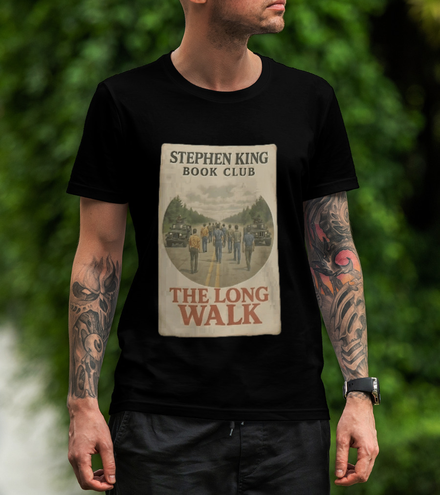 Stephen King Book Club The Long Walk Highway Military Jeeps T-Shirt