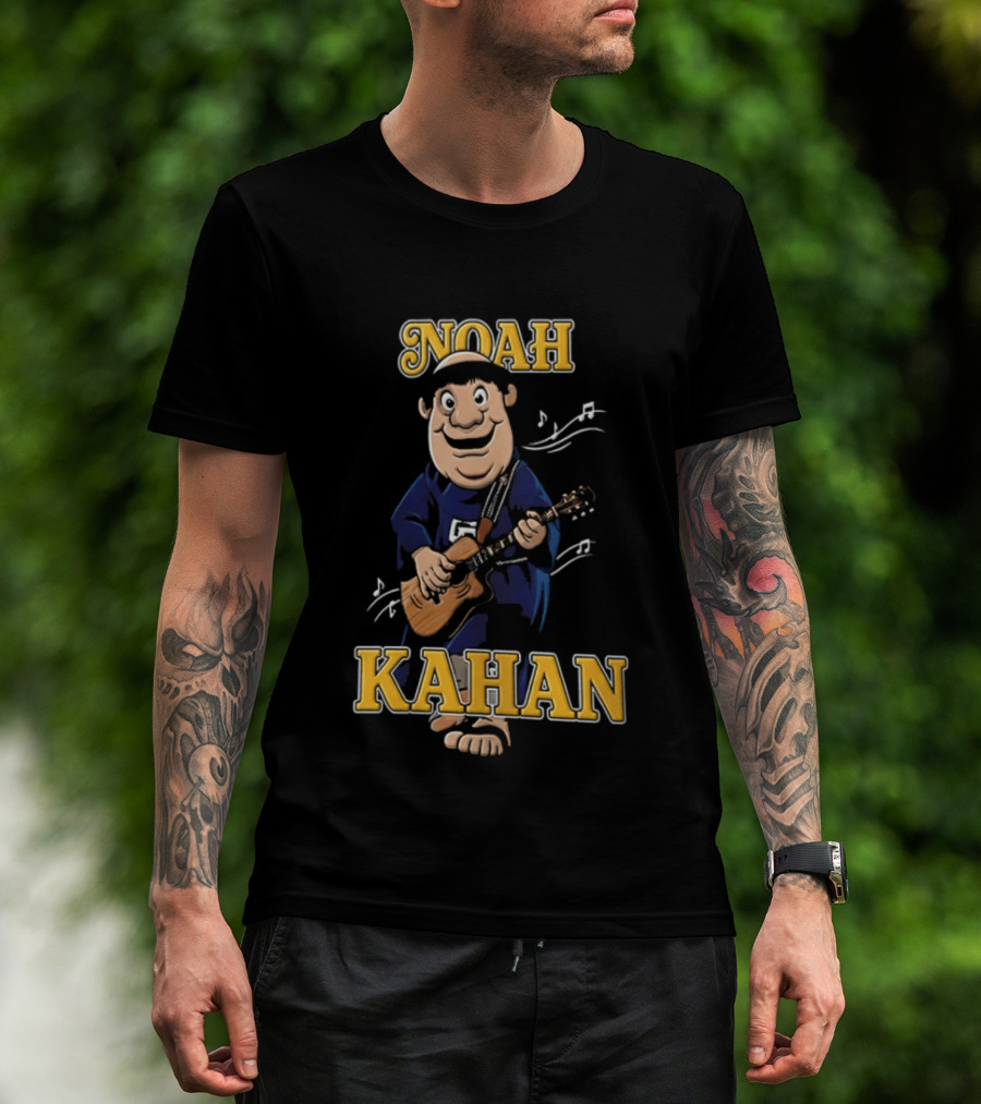 Noah Kahan Cartoon Character Playing Guitar Padres Petco Park 2026 T-Shirt