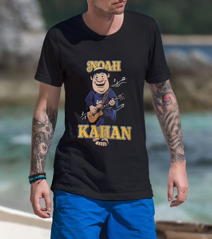 Noah Kahan Cartoon Character Playing Guitar Padres Petco Park 2026 T-Shirt