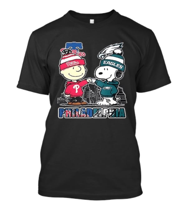 Phillies Eagles Fans Snoopy Philadelphia Collaboration T-Shirt