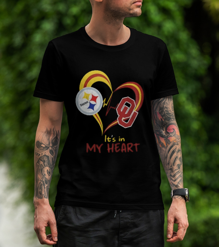 Pittsburgh Steelers Oklahoma Sooners It's In My Heart T-Shirt